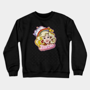 Vintage aestheticsbgirl face pink canvas Crewneck Sweatshirt